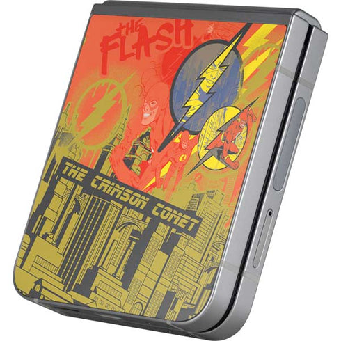 DC Comics The Flash City Collage Art Galaxy Z Flip6 Skin